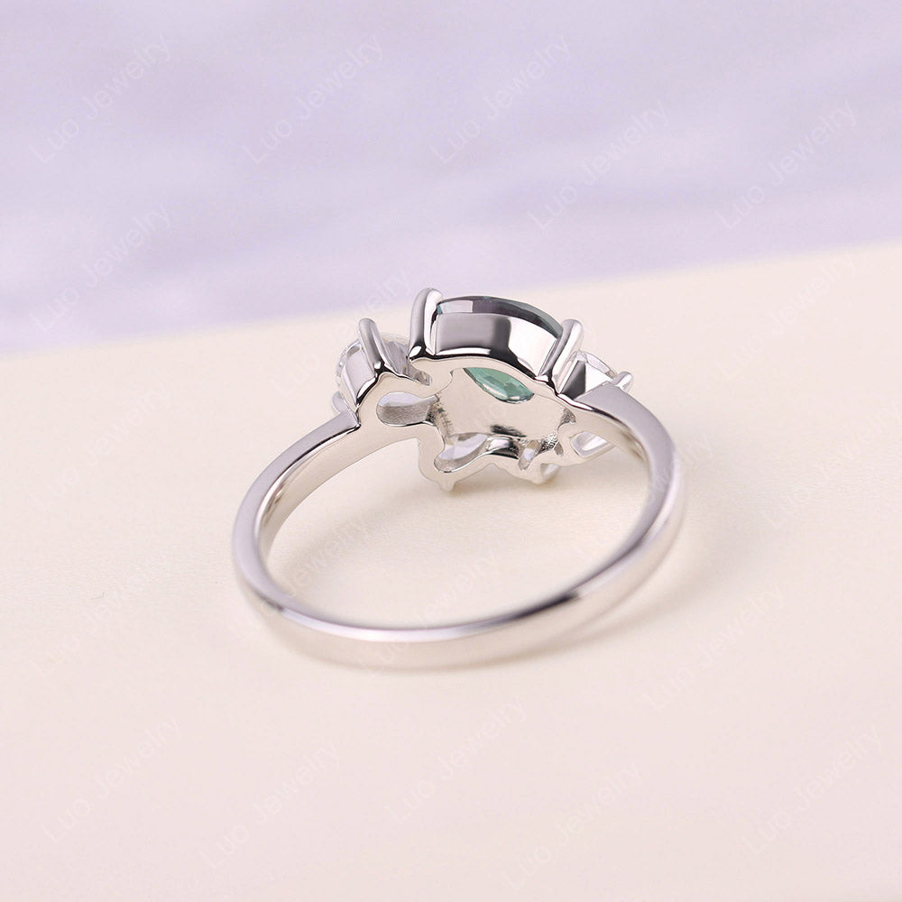 Birnenförmiger Cluster Alexa ndrit mütter Ring