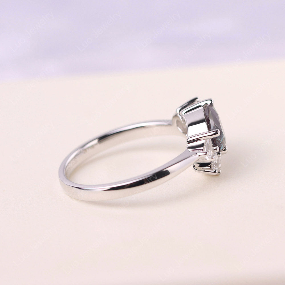 Birnenförmiger Cluster Alexa ndrit mütter Ring