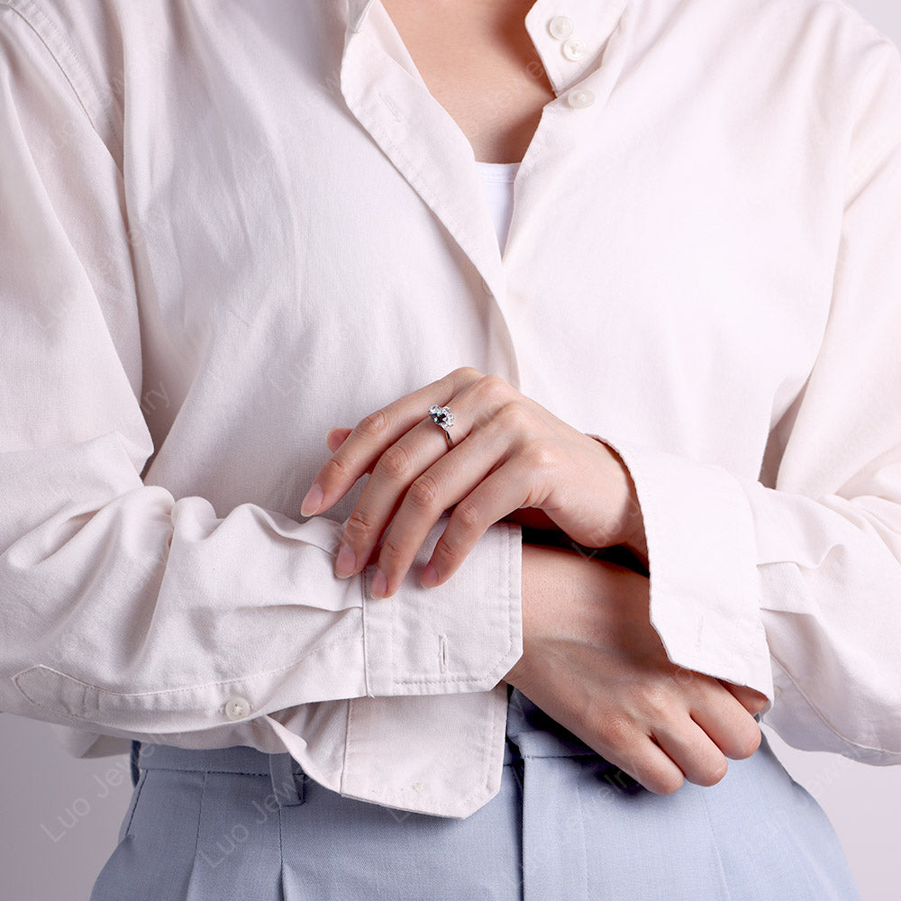 Birnenförmiger Cluster Alexa ndrit mütter Ring