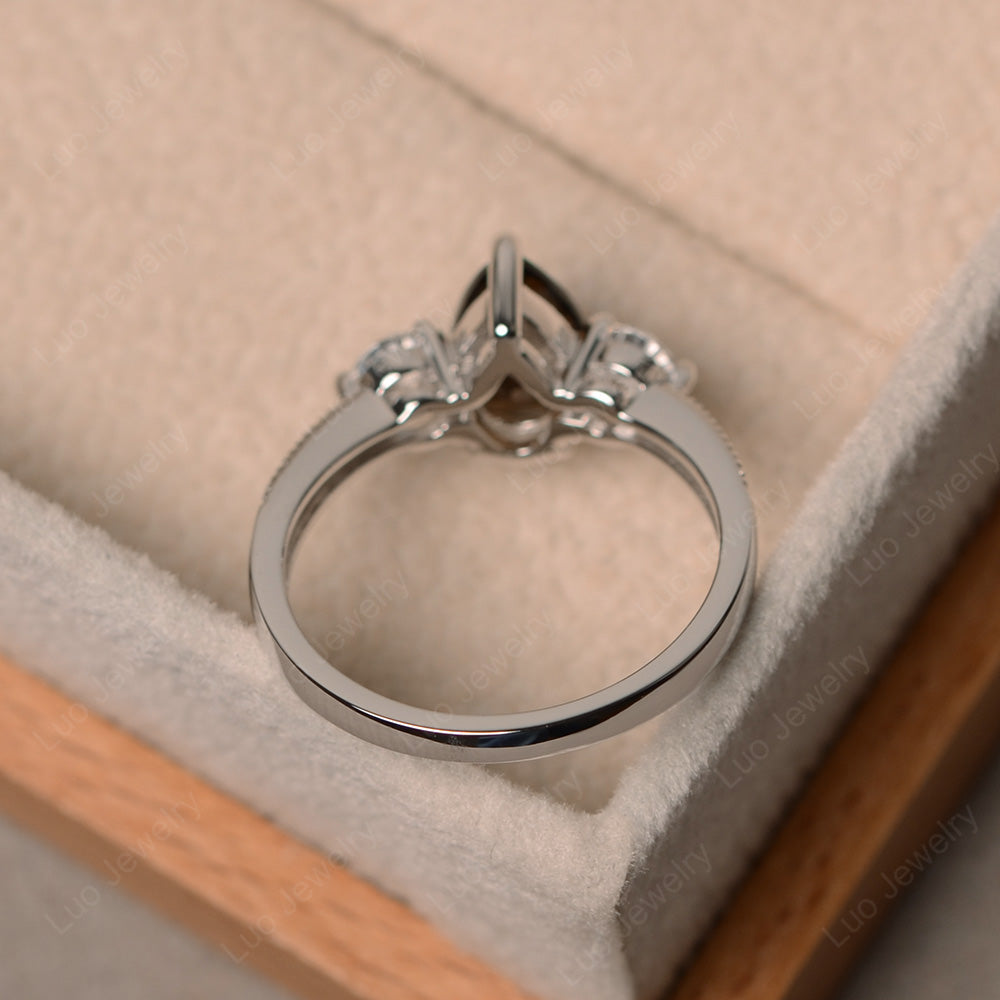 Pear Shaped Smoky Quartz Engagement Rings - LUO Jewelry