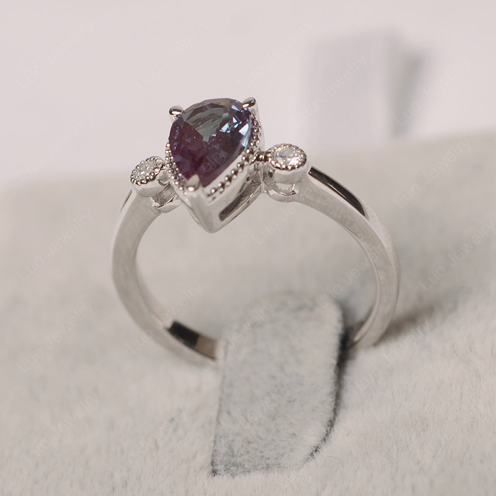 Vintage Pear Shaped Alexandrite Ring - LUO Jewelry
