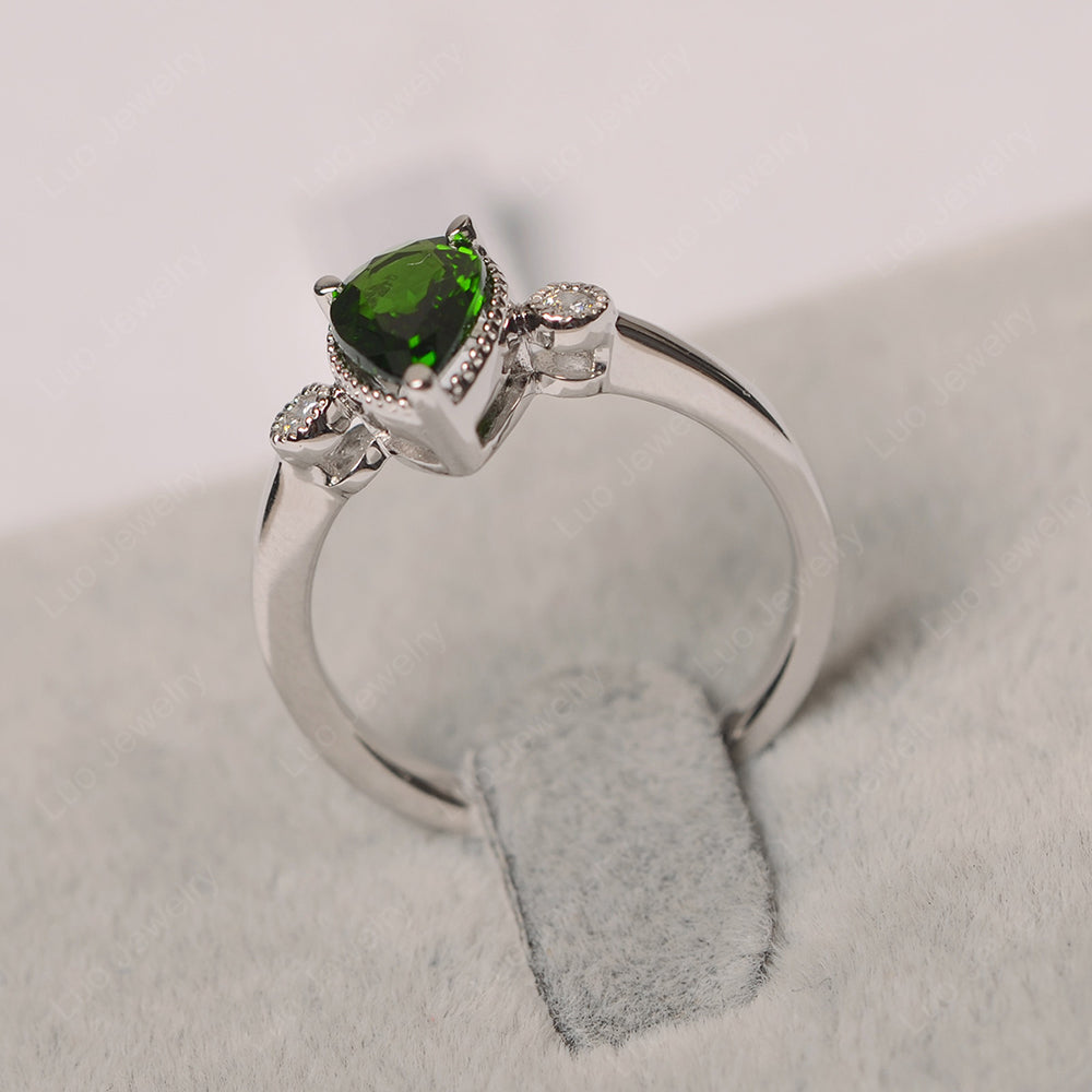 Vintage Pear Shaped Diopside Ring - LUO Jewelry