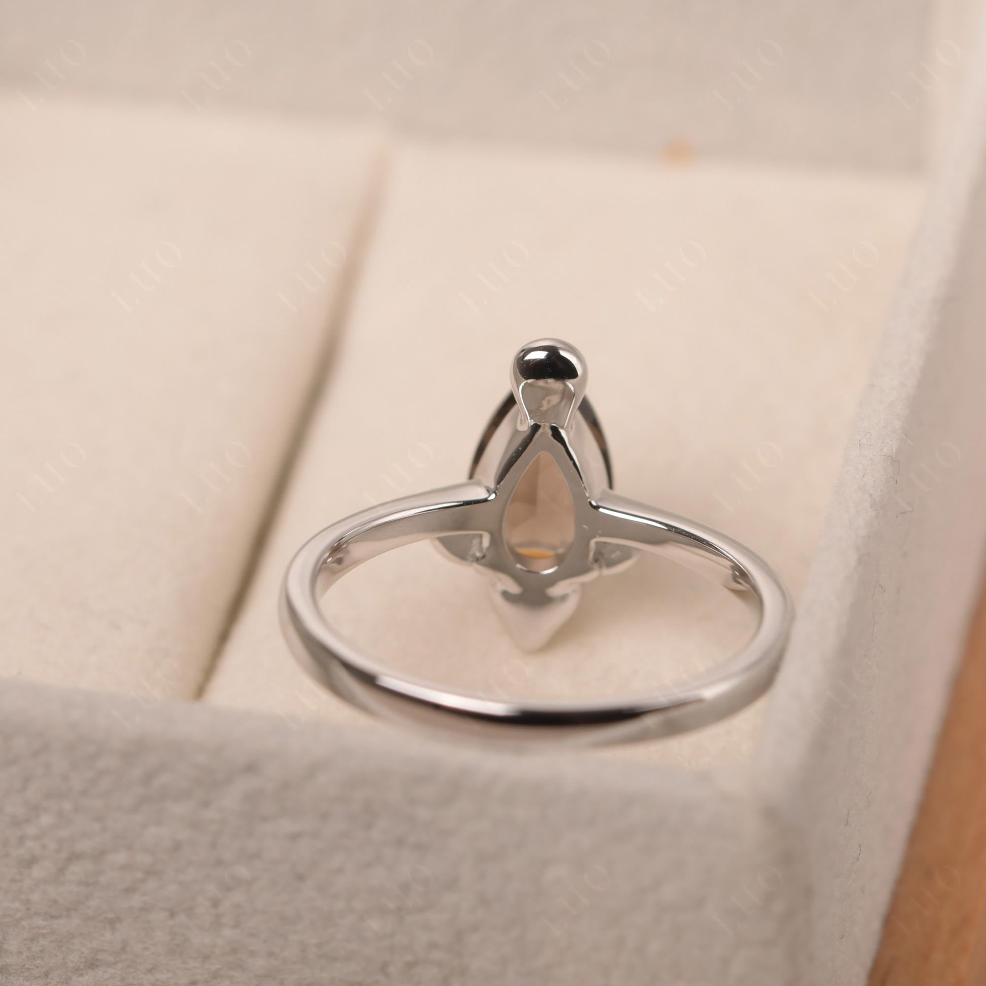 Pear Shaped Smoky Quartz Sea Lion Ring - LUO Jewelry
