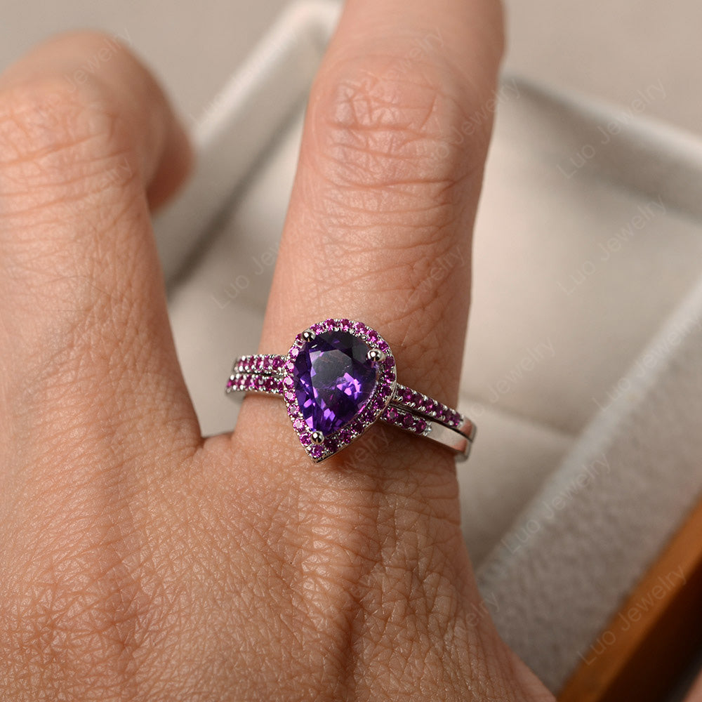 Ruby and Amethyst Ring - LUO Jewelry
