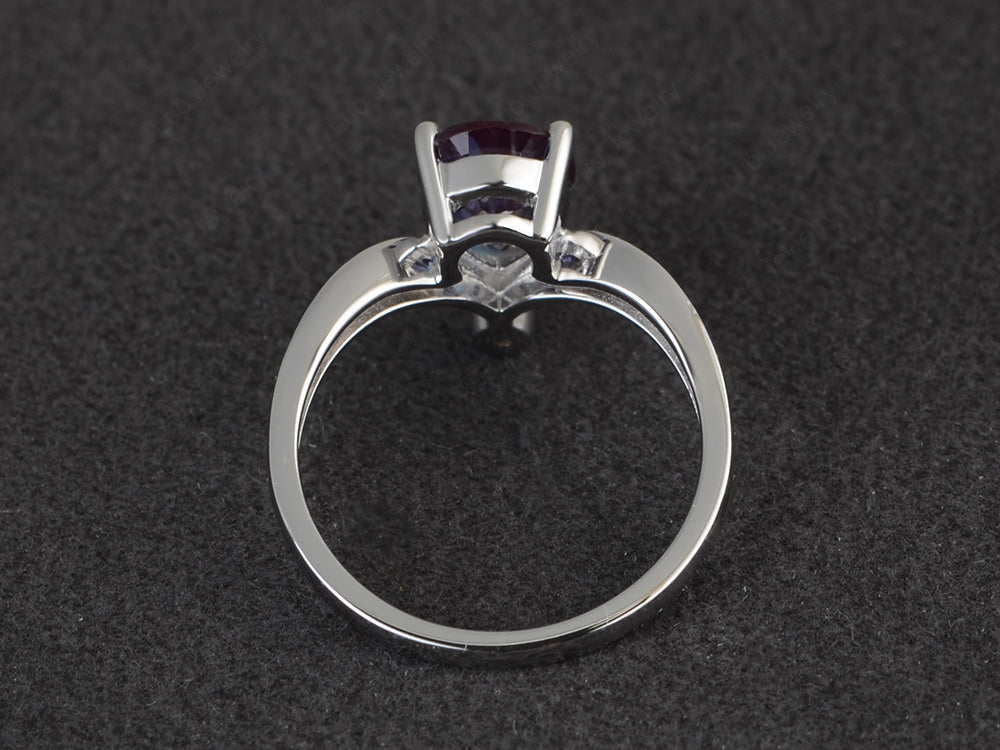 Unique Pear Shaped Alexandrite Ring Art Deco - LUO Jewelry