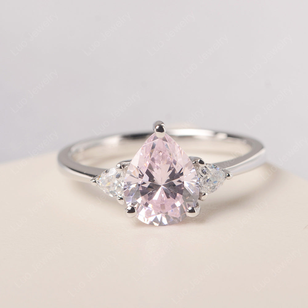 Cubic Zirconia Ring Teardrop Wedding Ring Rose Gold - LUO Jewelry