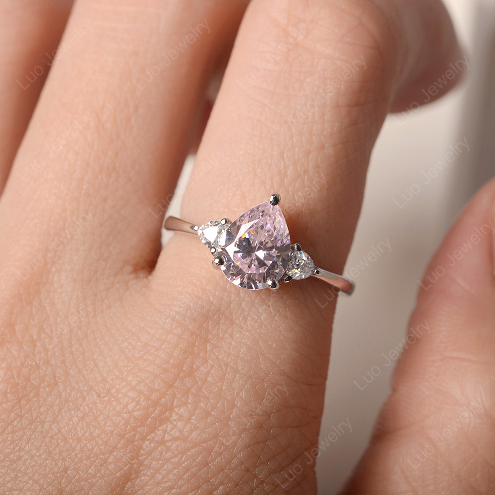 Cubic Zirconia Ring Teardrop Wedding Ring Rose Gold - LUO Jewelry