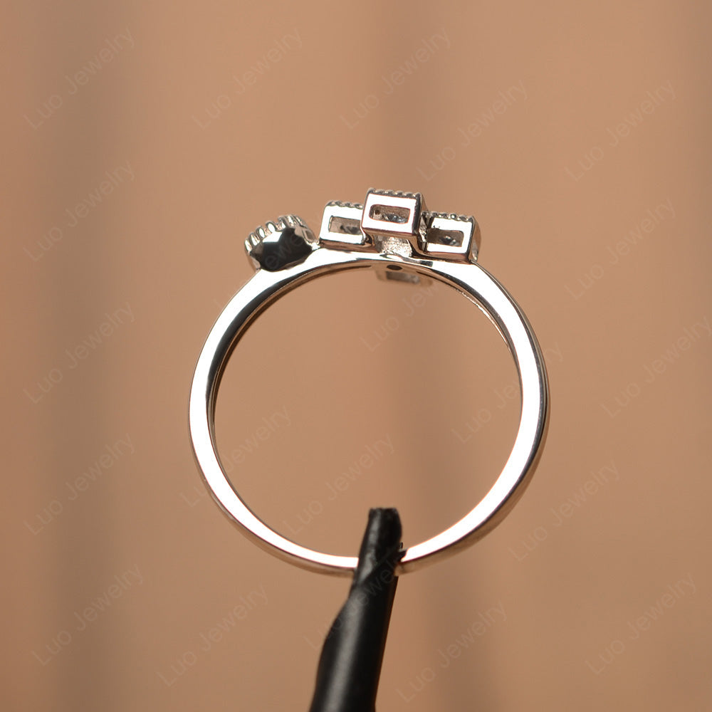 Alexandrite Cross Ring Mothers Ring 6 Stone - LUO Jewelry