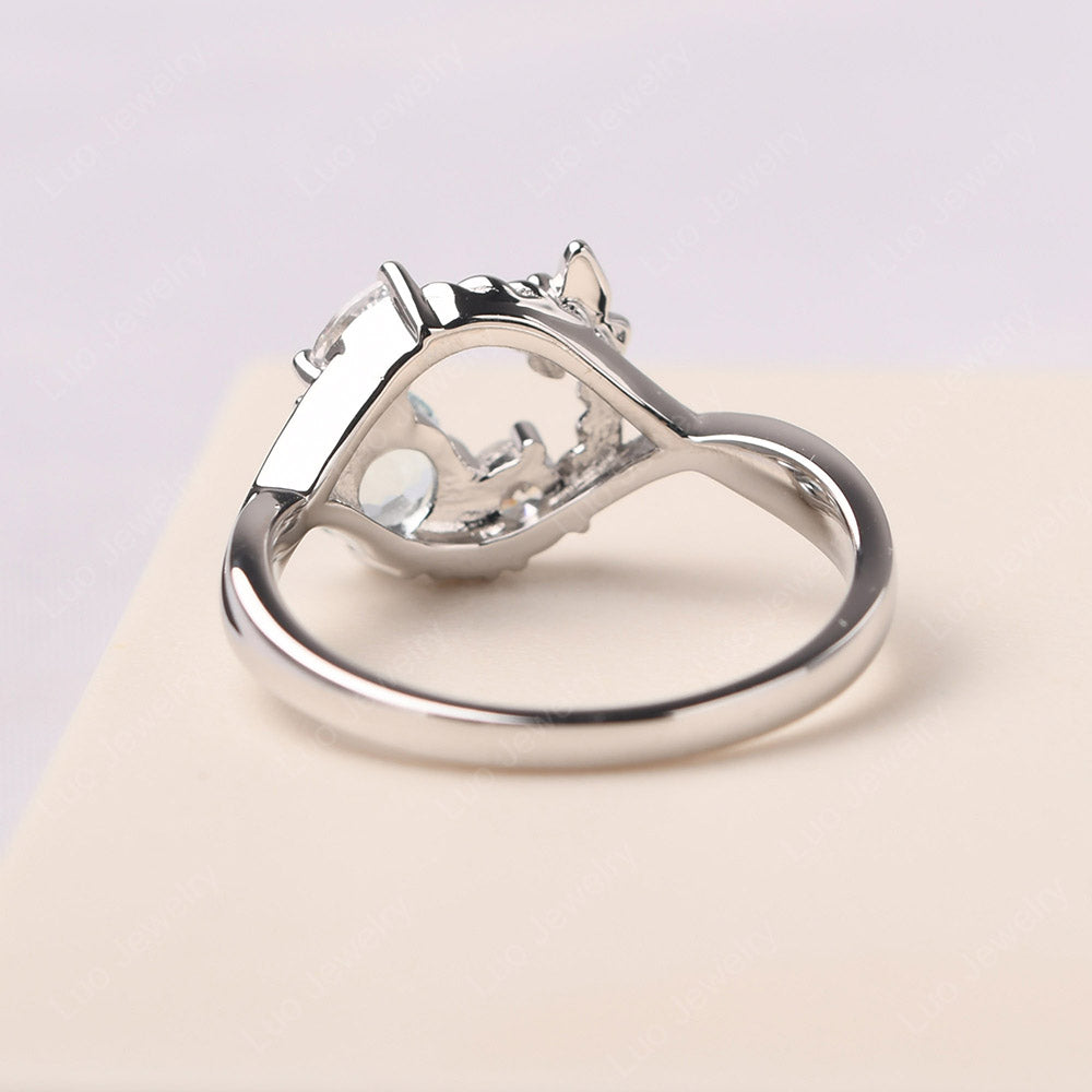Aquamarine Ring Garland Ring - LUO Jewelry