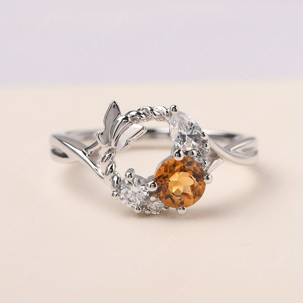 Citrine Ring Garland Ring - LUO Jewelry