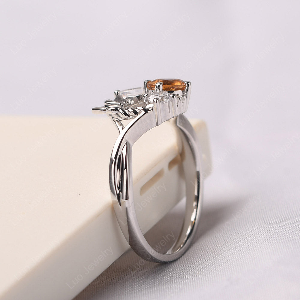 Citrine Ring Garland Ring - LUO Jewelry