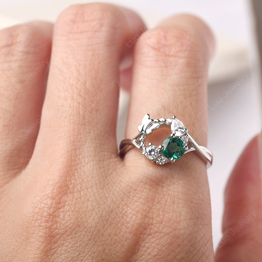 Emerald Ring Garland Ring - LUO Jewelry