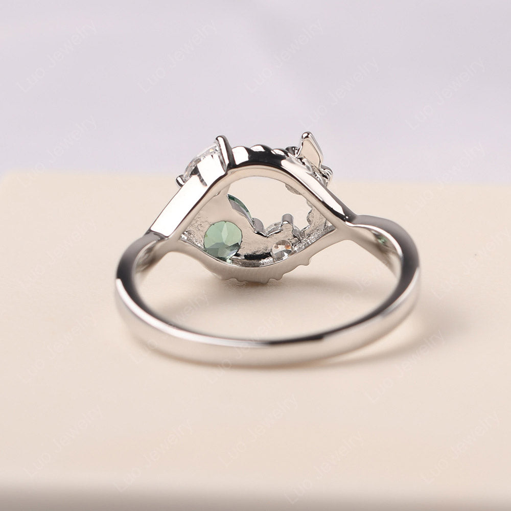 Green Sapphire Ring Garland Ring - LUO Jewelry