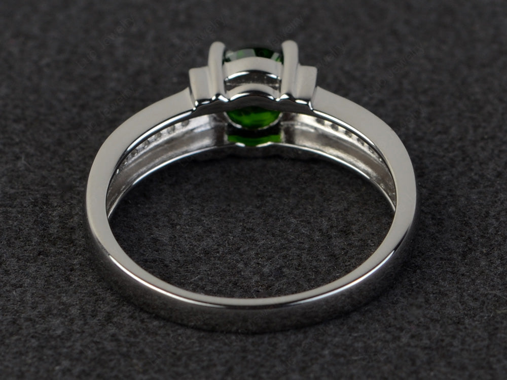 Round Cut Diopside Wedding Ring For Women - LUO Jewelry