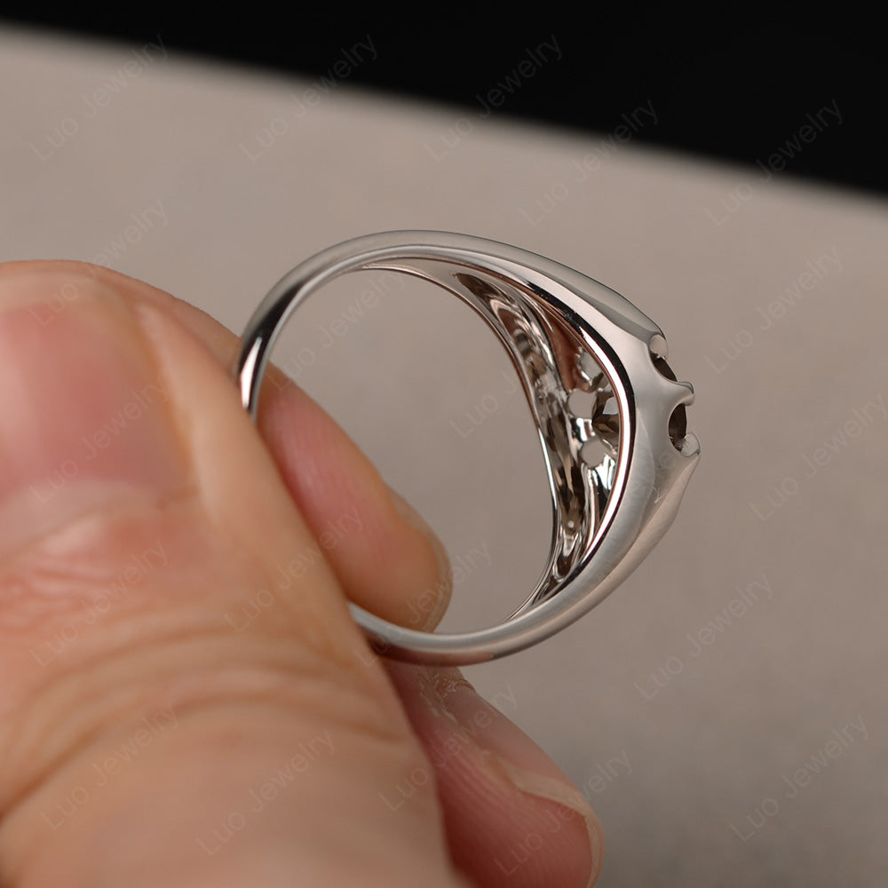 Vintage Smoky Quartz Solitaire Ring Yellow Gold - LUO Jewelry