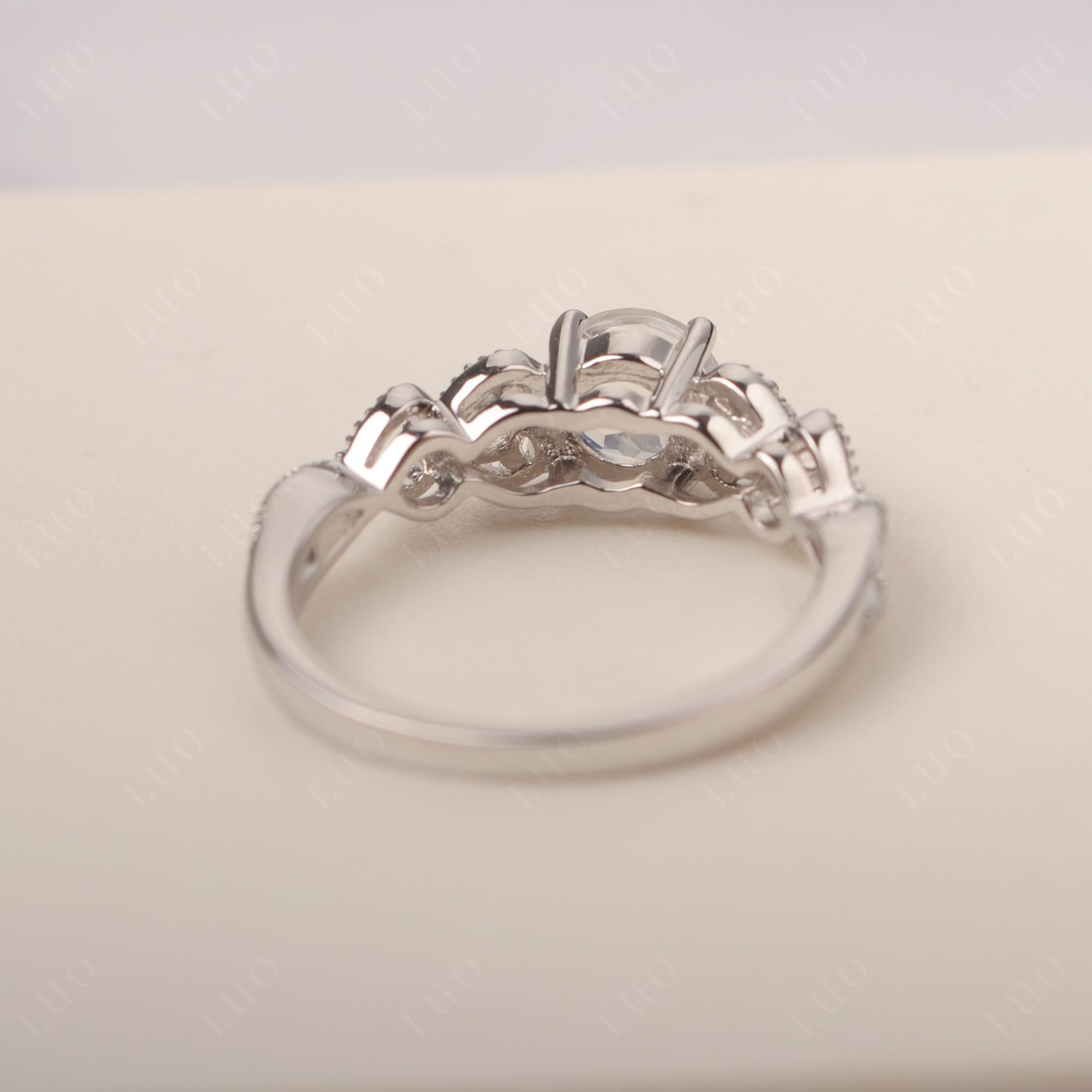 Moonstone Vintage Style Engagement Ring - LUO Jewelry
