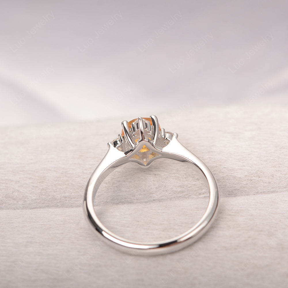 Citrine Ring North Star Ring Yellow Gold - LUO Jewelry
