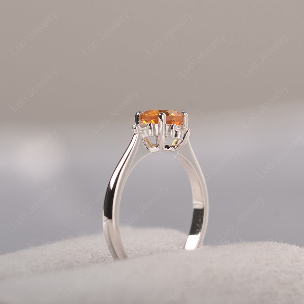 Citrine Ring North Star Ring Yellow Gold - LUO Jewelry