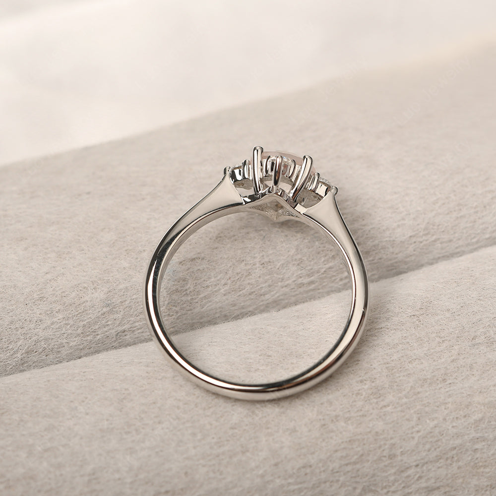 Rose Quartz Ring North Star Ring Yellow Gold - LUO Jewelry