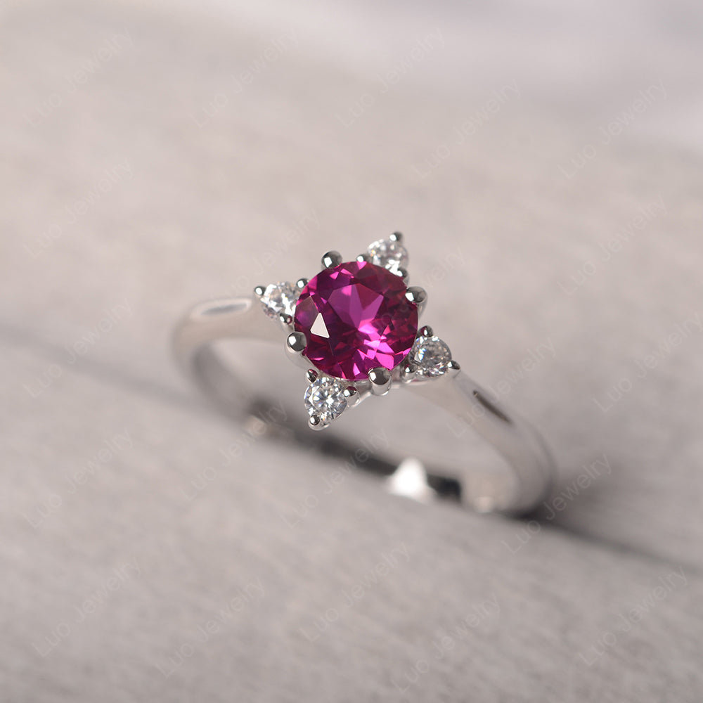 Ruby Ring North Star Ring Yellow Gold - LUO Jewelry