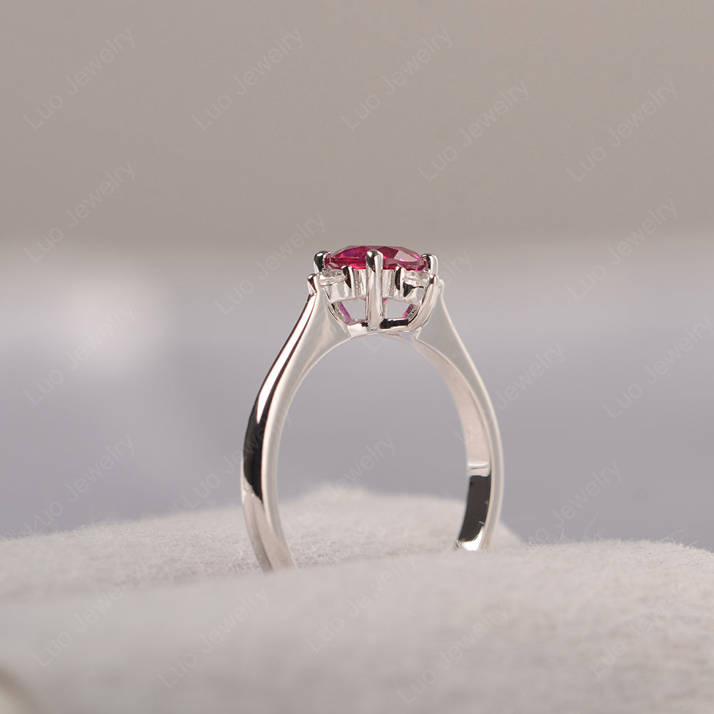 Ruby Ring North Star Ring Yellow Gold - LUO Jewelry