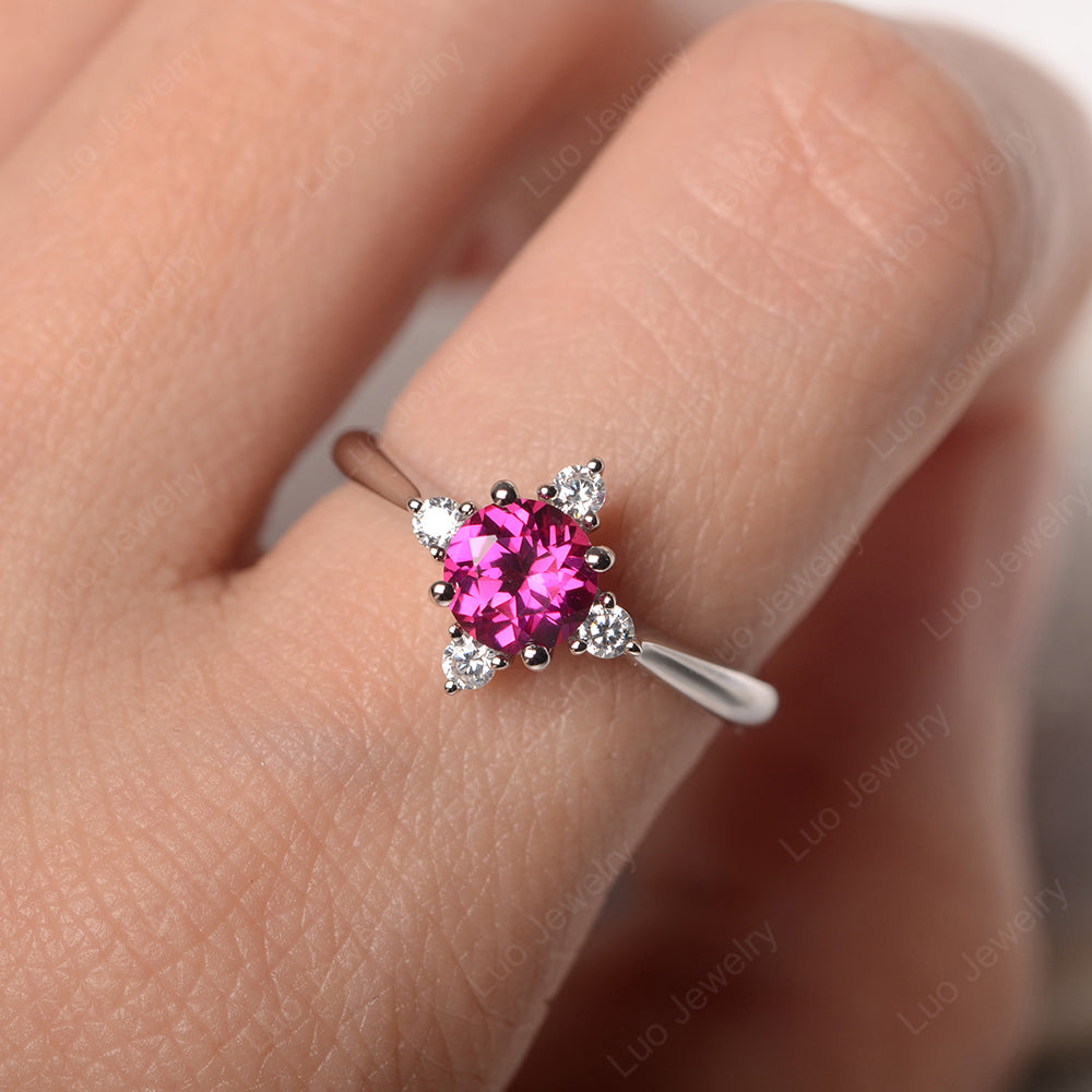 Ruby Ring North Star Ring Yellow Gold - LUO Jewelry