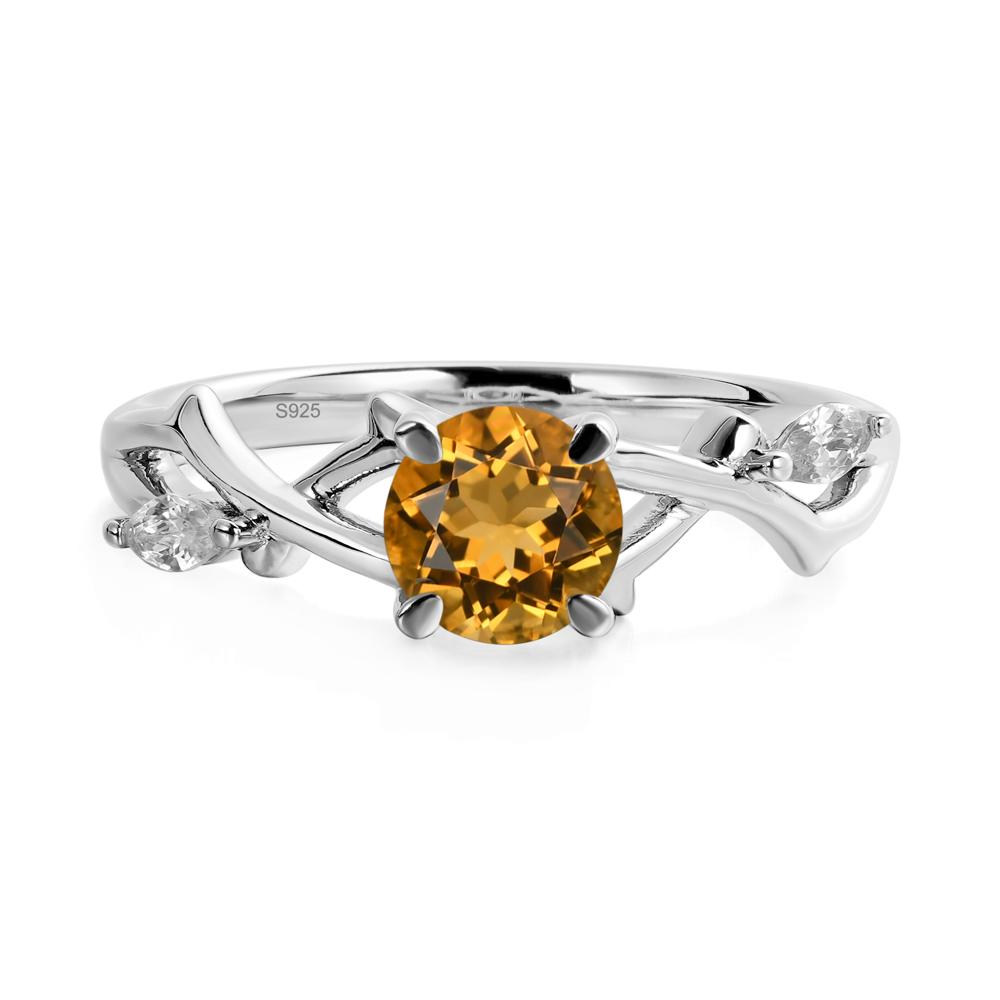 Twig Citrine Engagement Ring - LUO Jewelry #metal_sterling silver