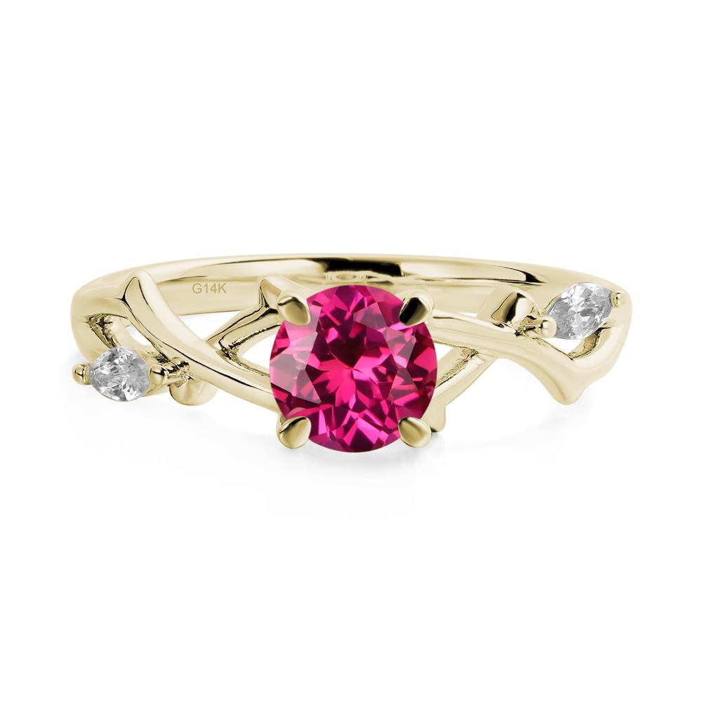 Twig Ruby Engagement Ring - LUO Jewelry #metal_14k yellow gold