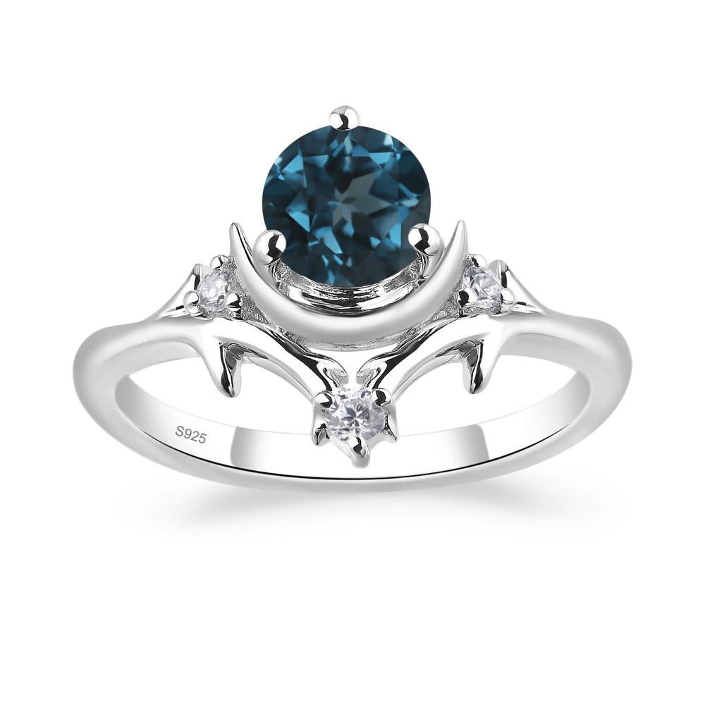 Moon and Back London Blue Topaz Ring - LUO Jewelry #metal_sterling silver