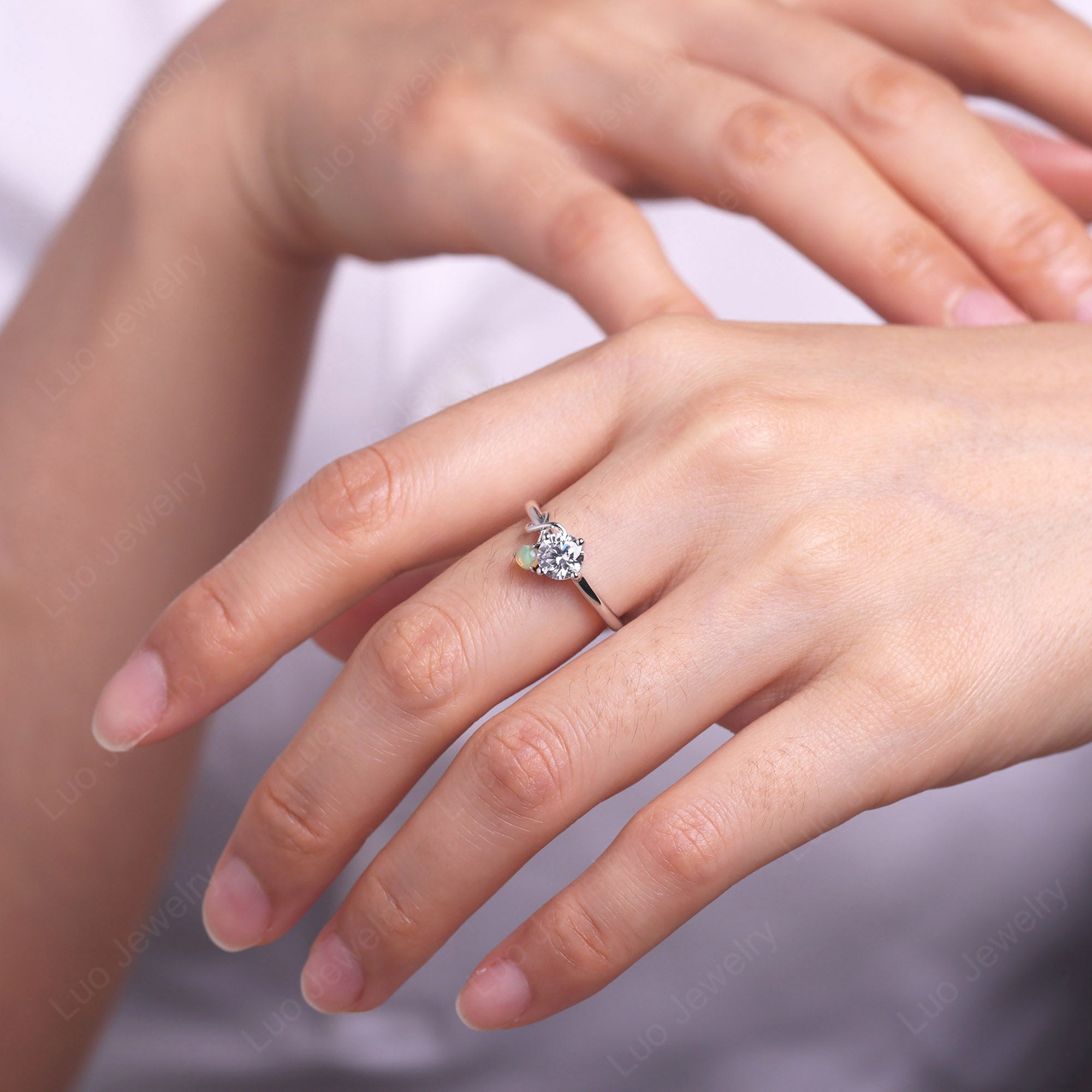 Petite Cubic Zirconia Infinity Engagement Ring