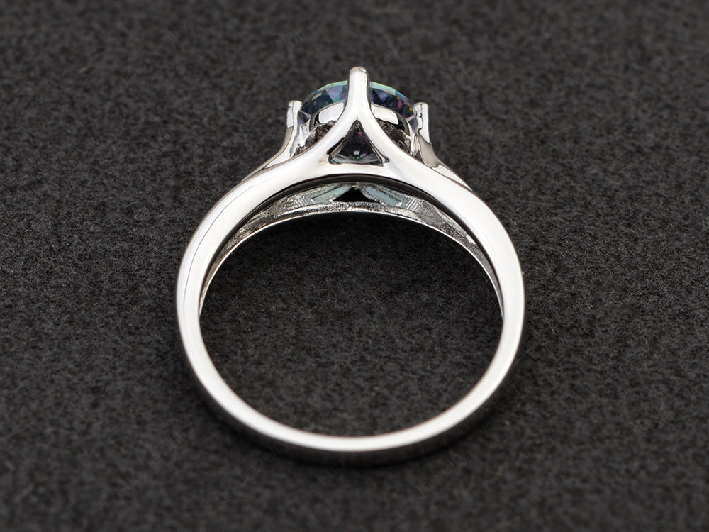 Vintage Round Cut Mystic Topaz Ring Sterling Silver - LUO Jewelry