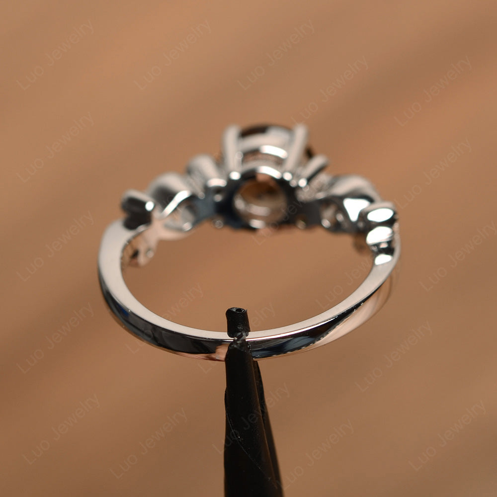 Vintage Smoky Quartz Ring Art Deco Yellow Gold - LUO Jewelry