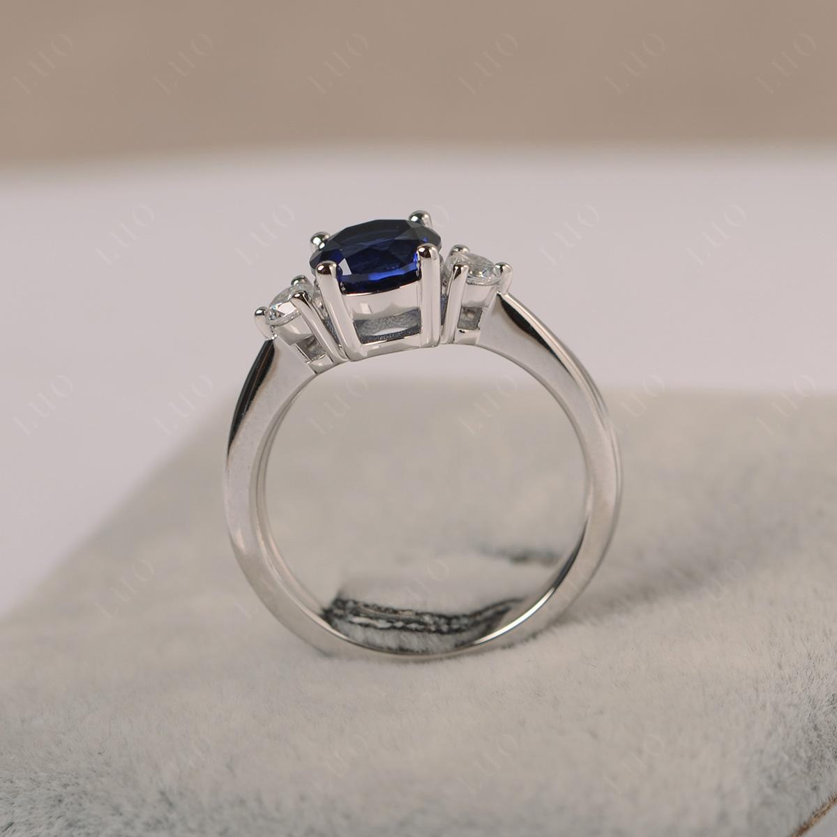 Sapphire Ring Bridal Set Engagement Ring - LUO Jewelry