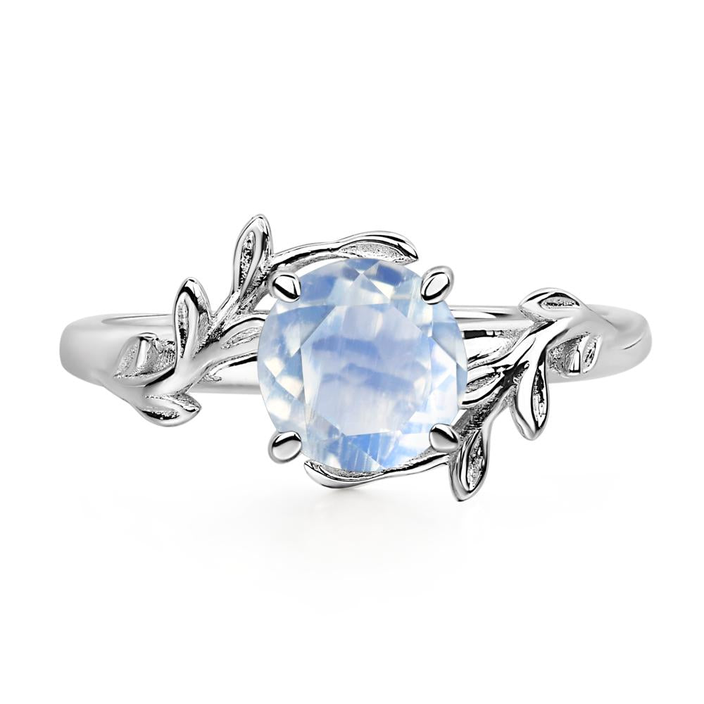 Vine Moonstone Solitaire Engagement Ring - LUO Jewelry #metal_sterling silver