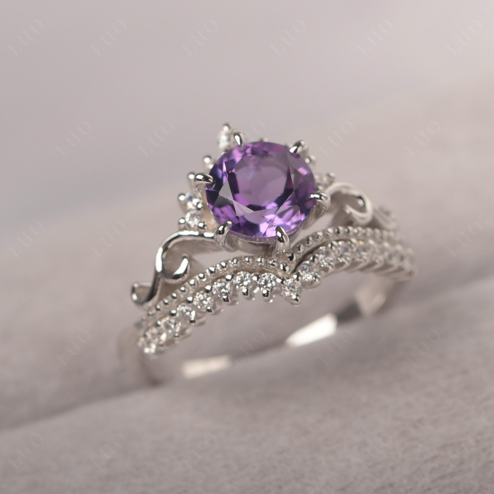 Vintage Amethyst Cocktail Ring - LUO Jewelry