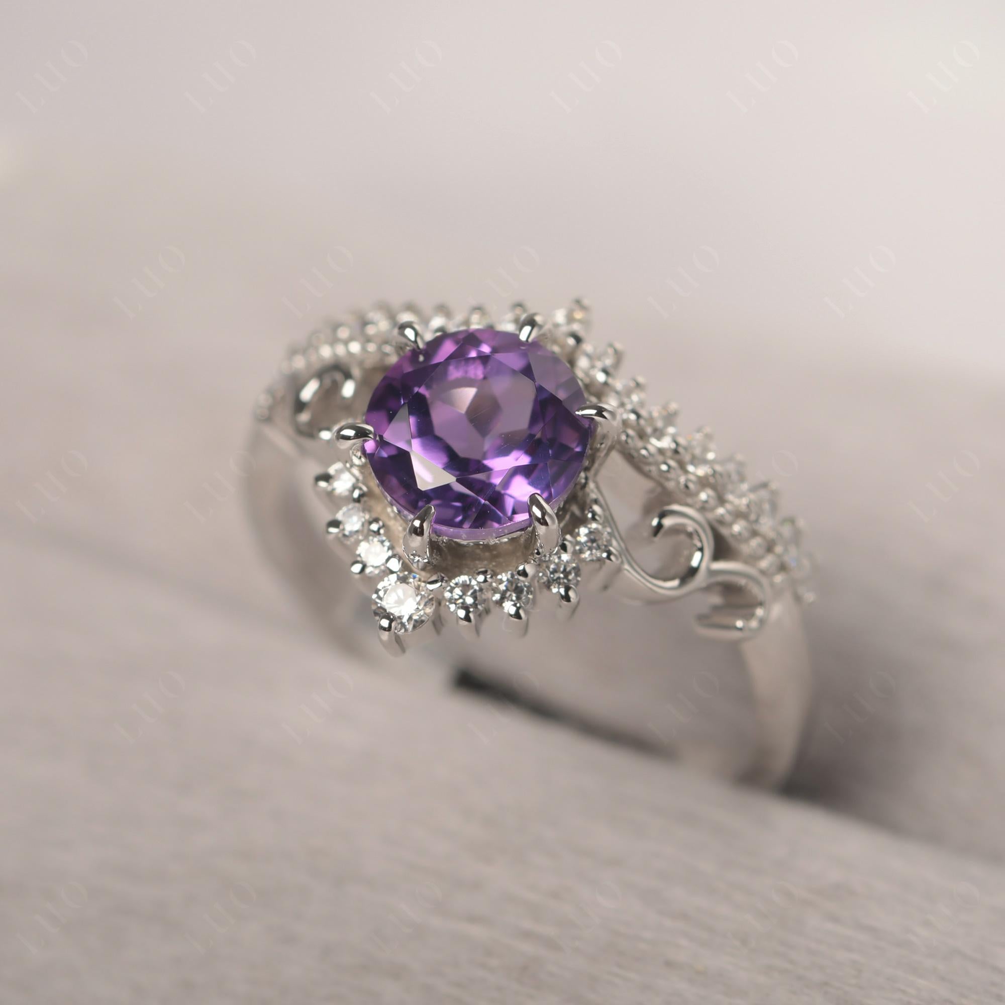 Vintage Amethyst Cocktail Ring - LUO Jewelry