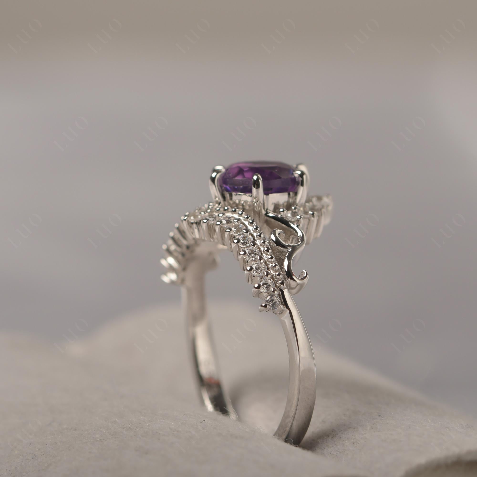 Vintage Amethyst Cocktail Ring - LUO Jewelry
