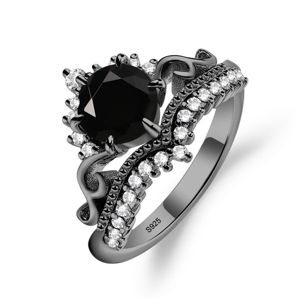 Engagement Rings Black Promise Rings For Couples Black Spinel