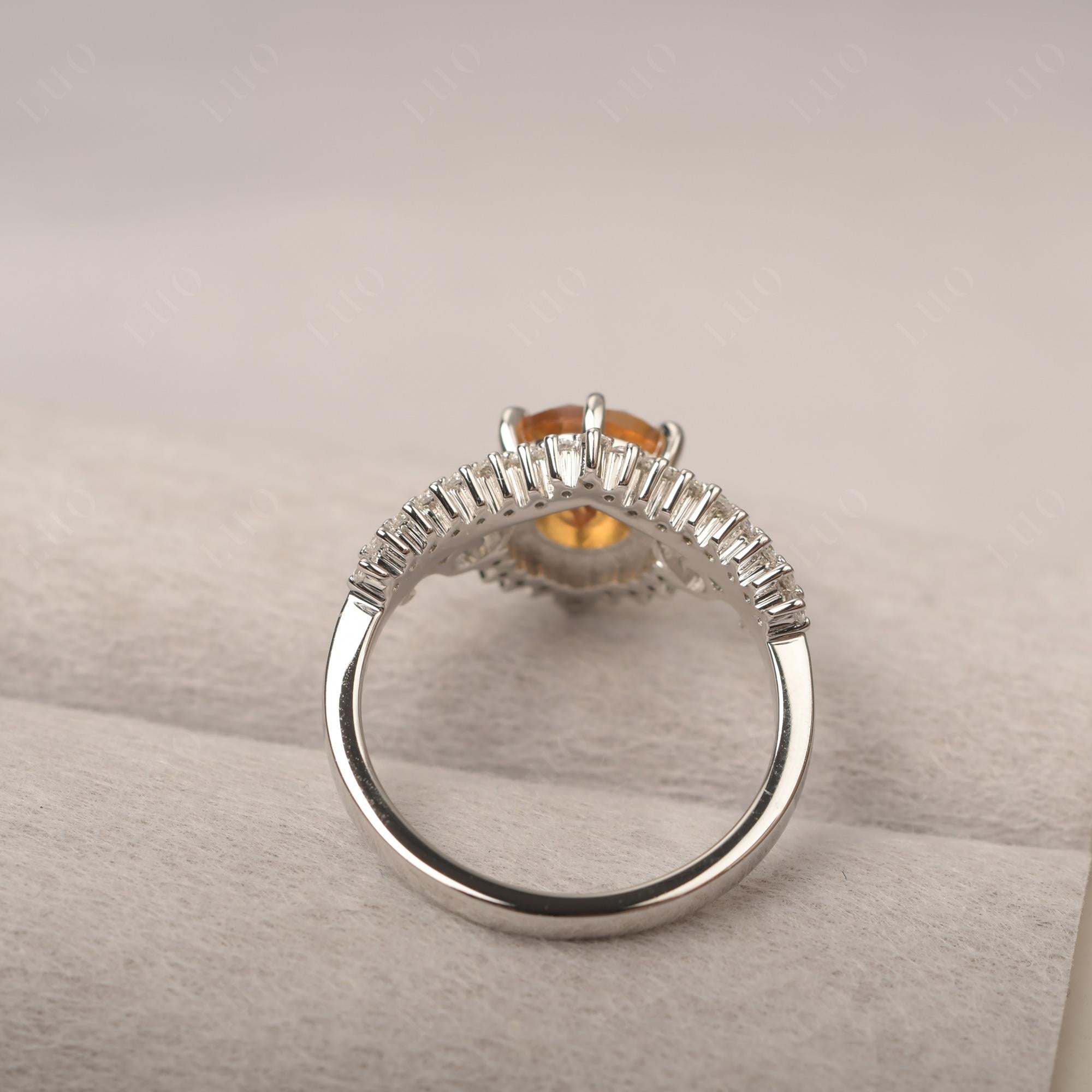 Vintage Citrine Cocktail Ring - LUO Jewelry