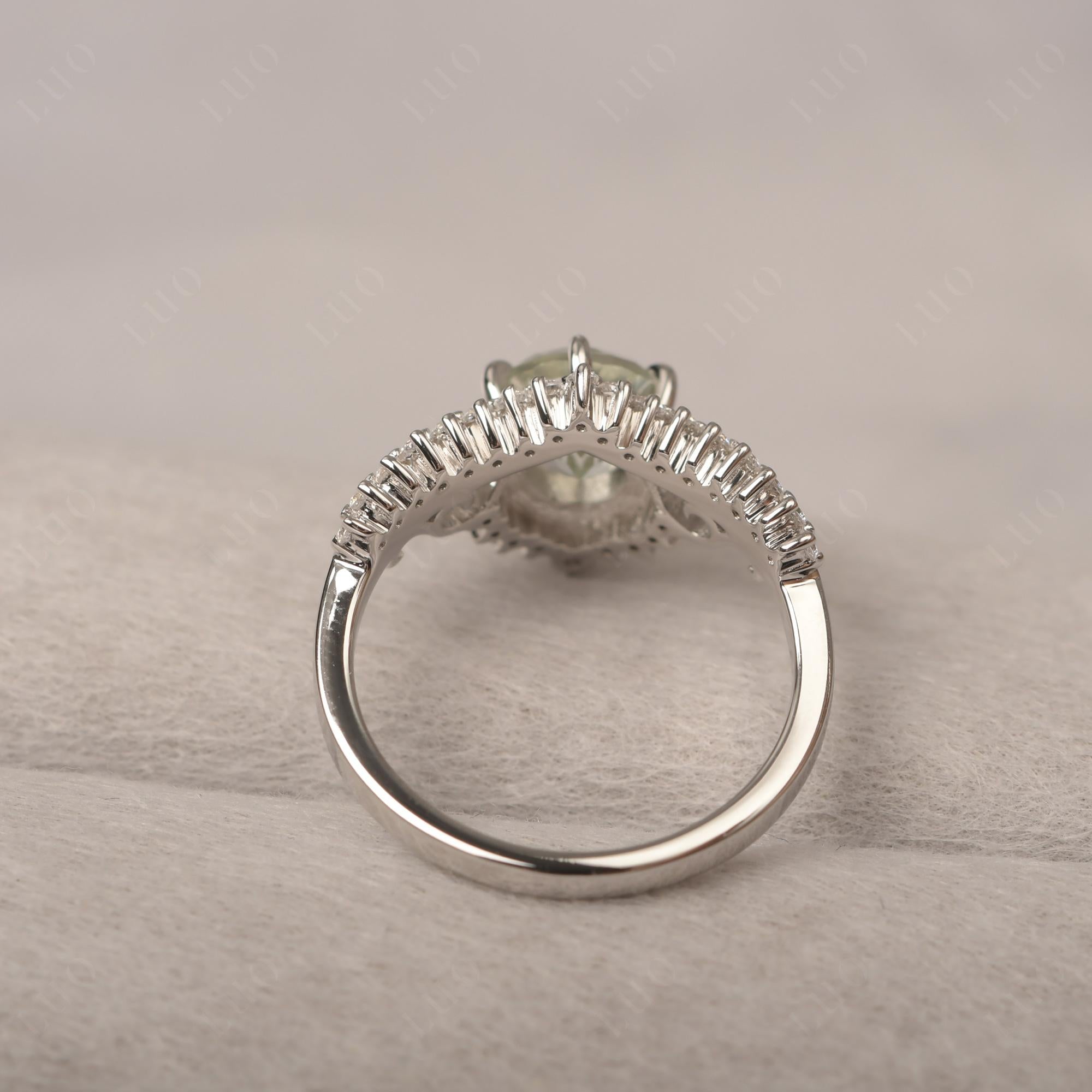 Vintage Green Amethyst Cocktail Ring - LUO Jewelry