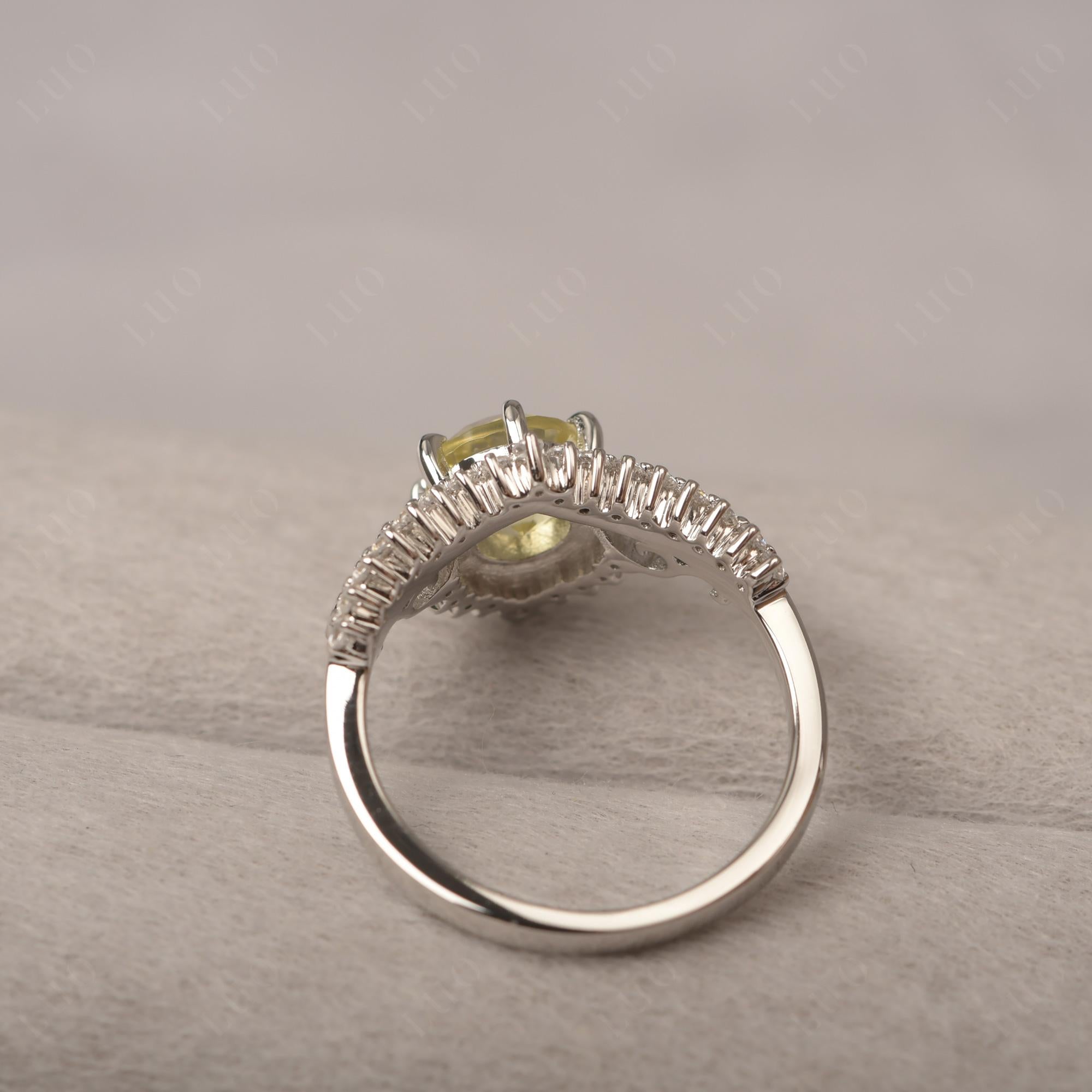 Vintage Lemon Quartz Cocktail Ring - LUO Jewelry