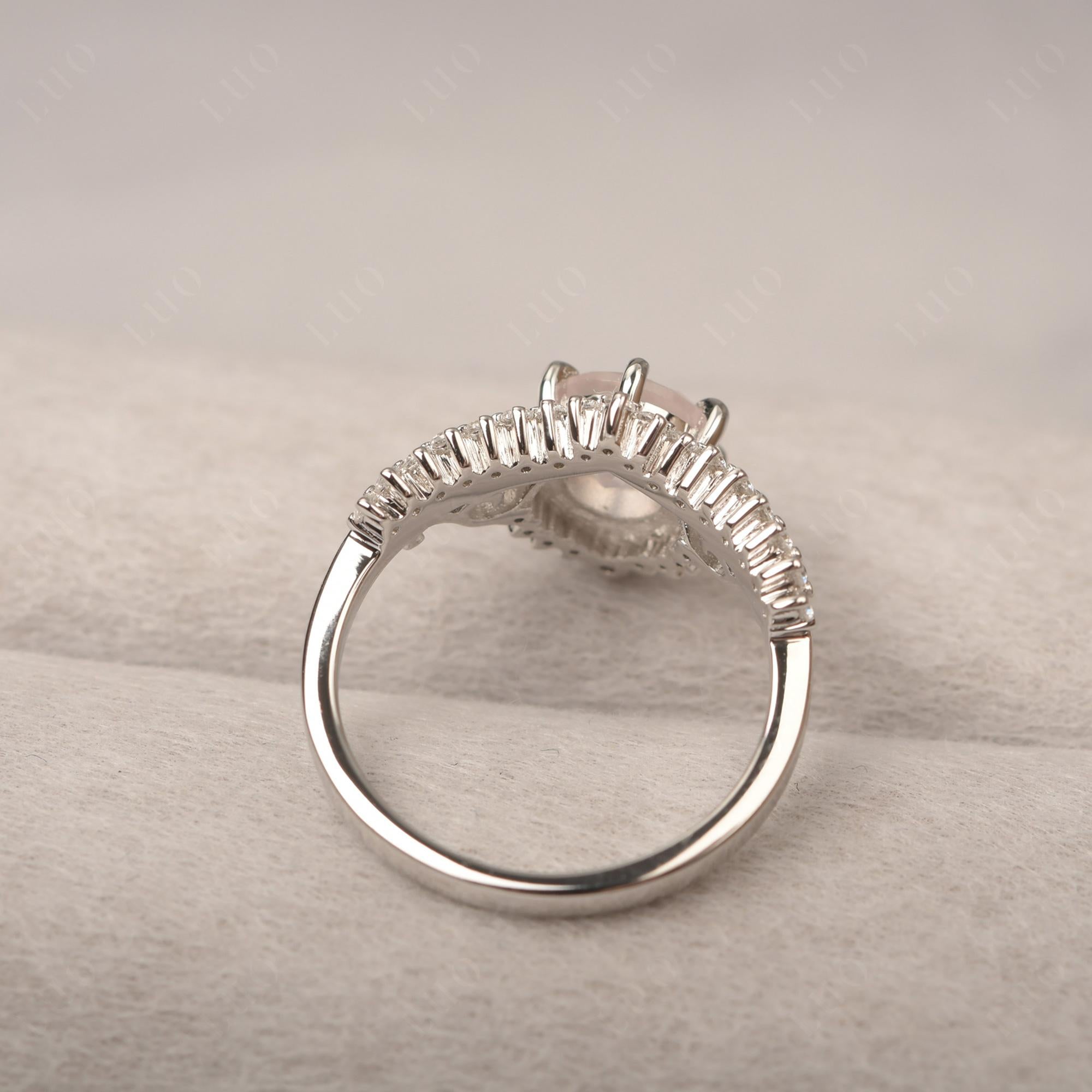 Vintage Rose Quartz Cocktail Ring - LUO Jewelry