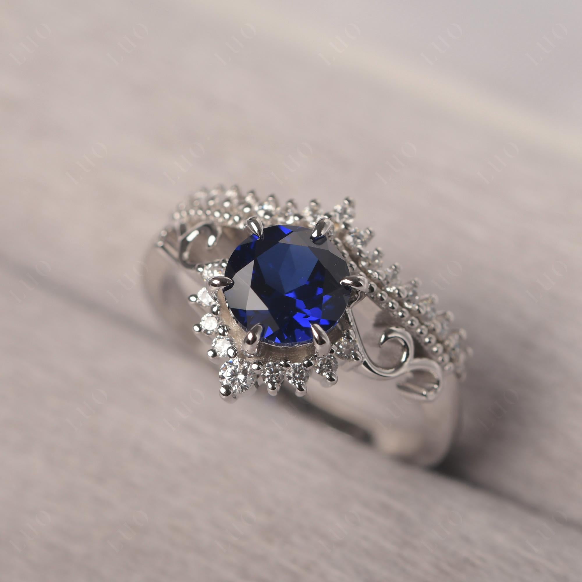 Vintage Sapphire Cocktail Ring - LUO Jewelry