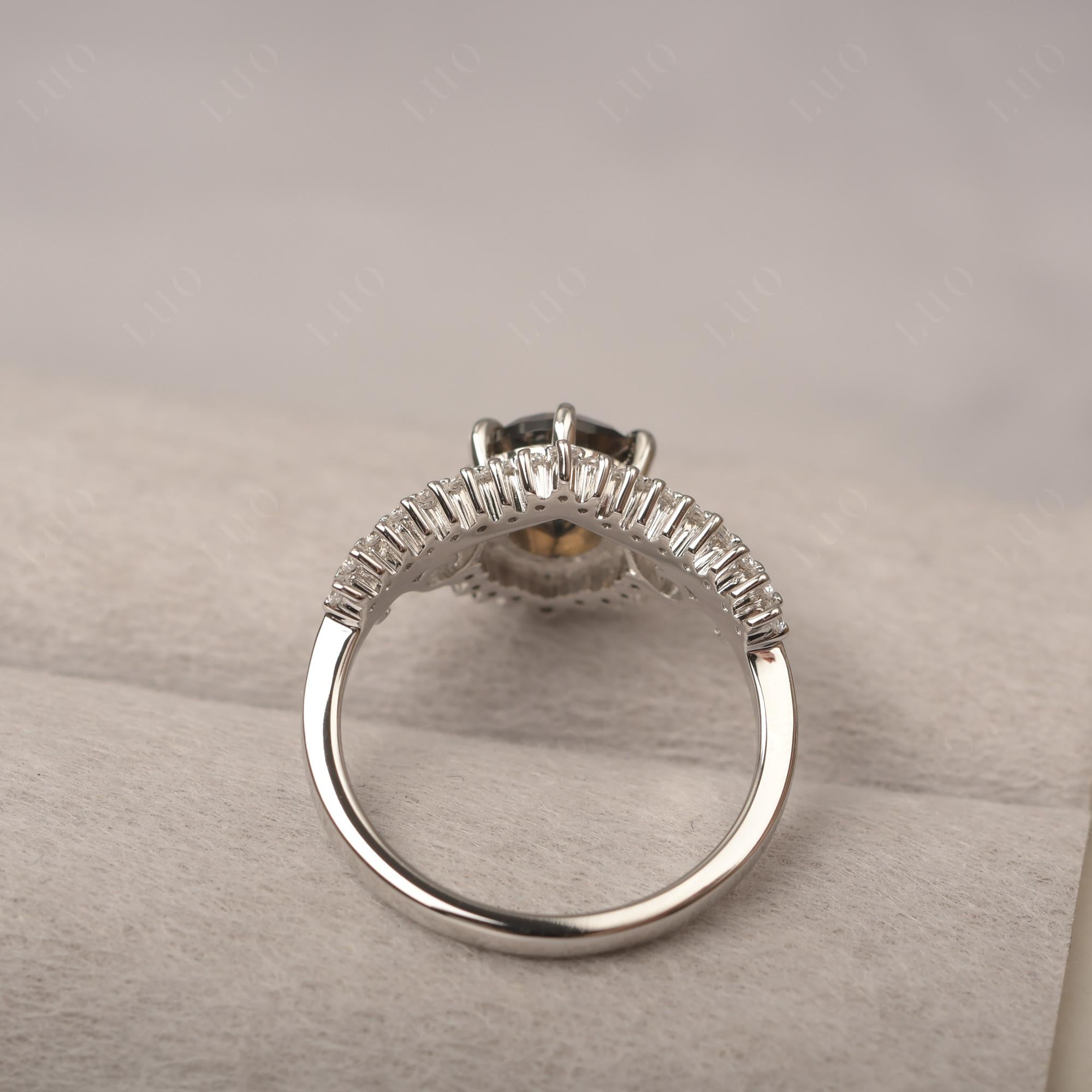 Vintage Smoky Quartz Cocktail Ring - LUO Jewelry