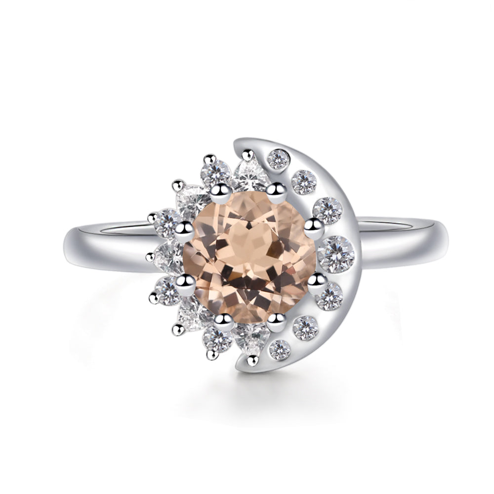 Unique Morganite Engagement Ring Yellow Gold - LUO Jewelry