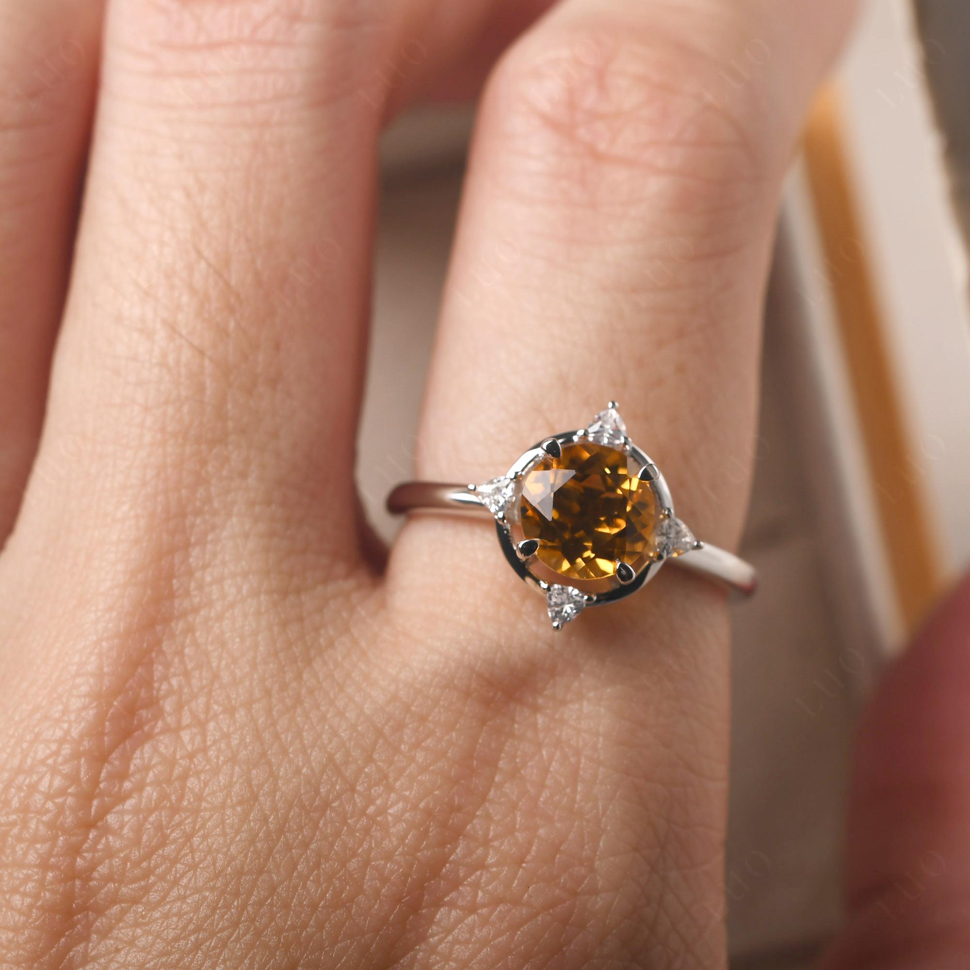 Citrine North Star Engagement Ring - LUO Jewelry