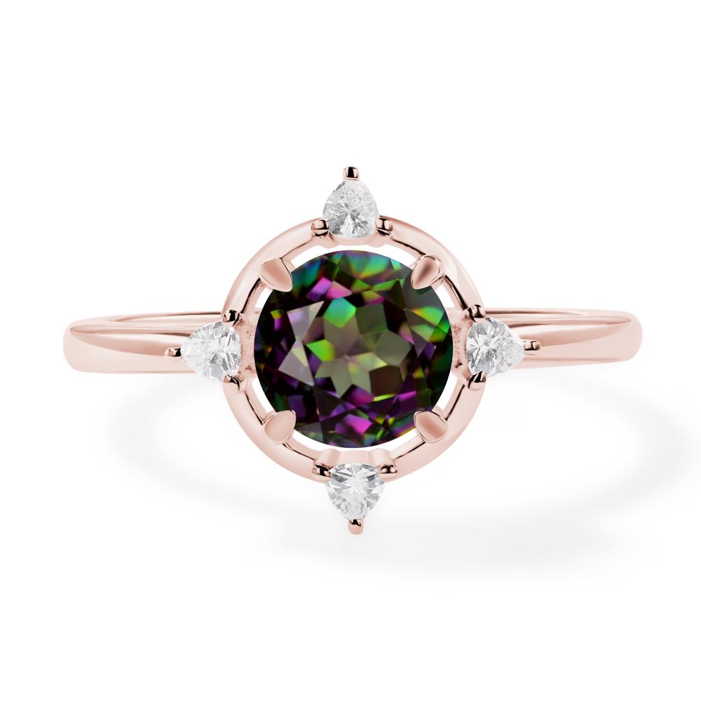 Mystic Topaz North Star Engagement Ring - LUO Jewelry #metal_18k rose gold