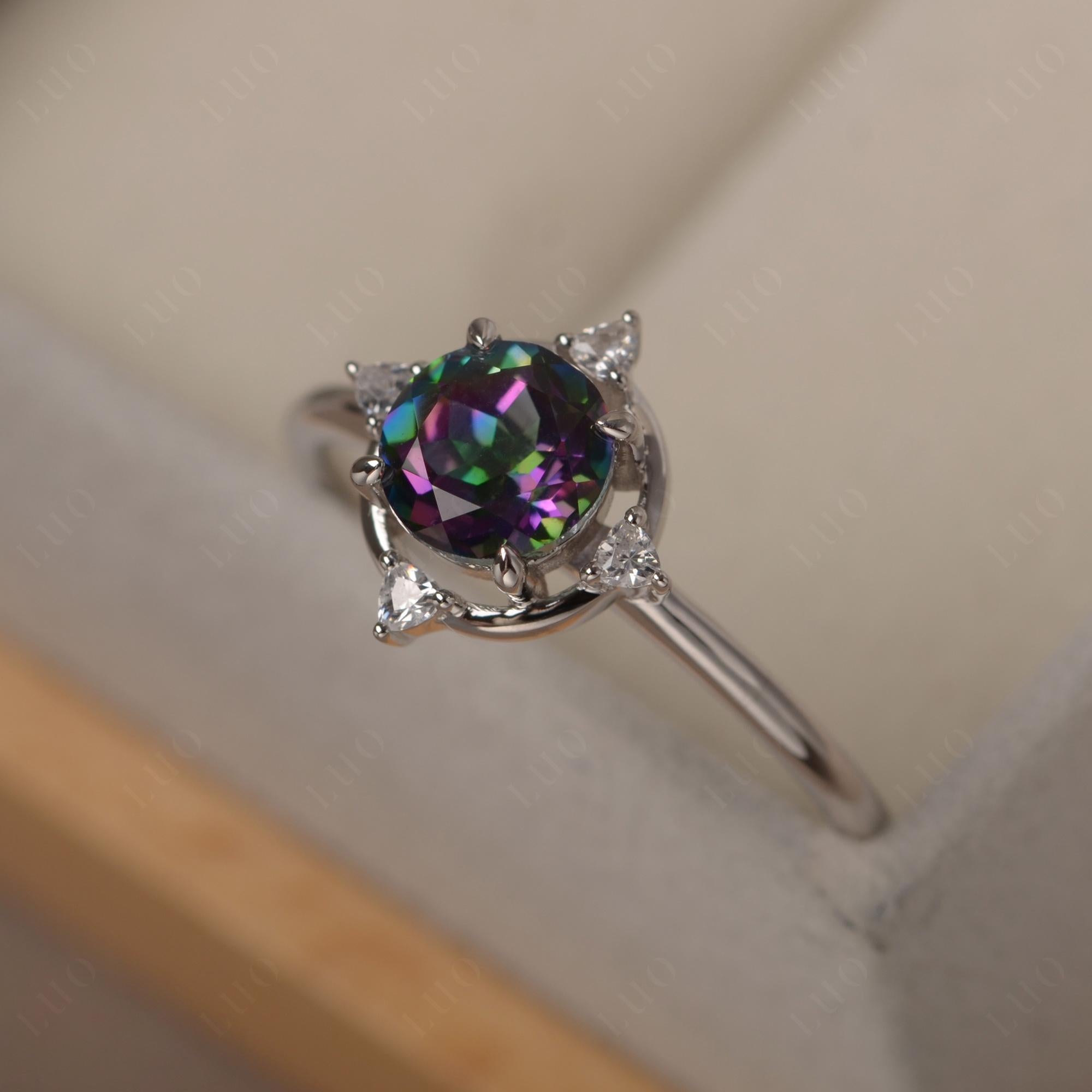 Mystic Topaz North Star Engagement Ring - LUO Jewelry