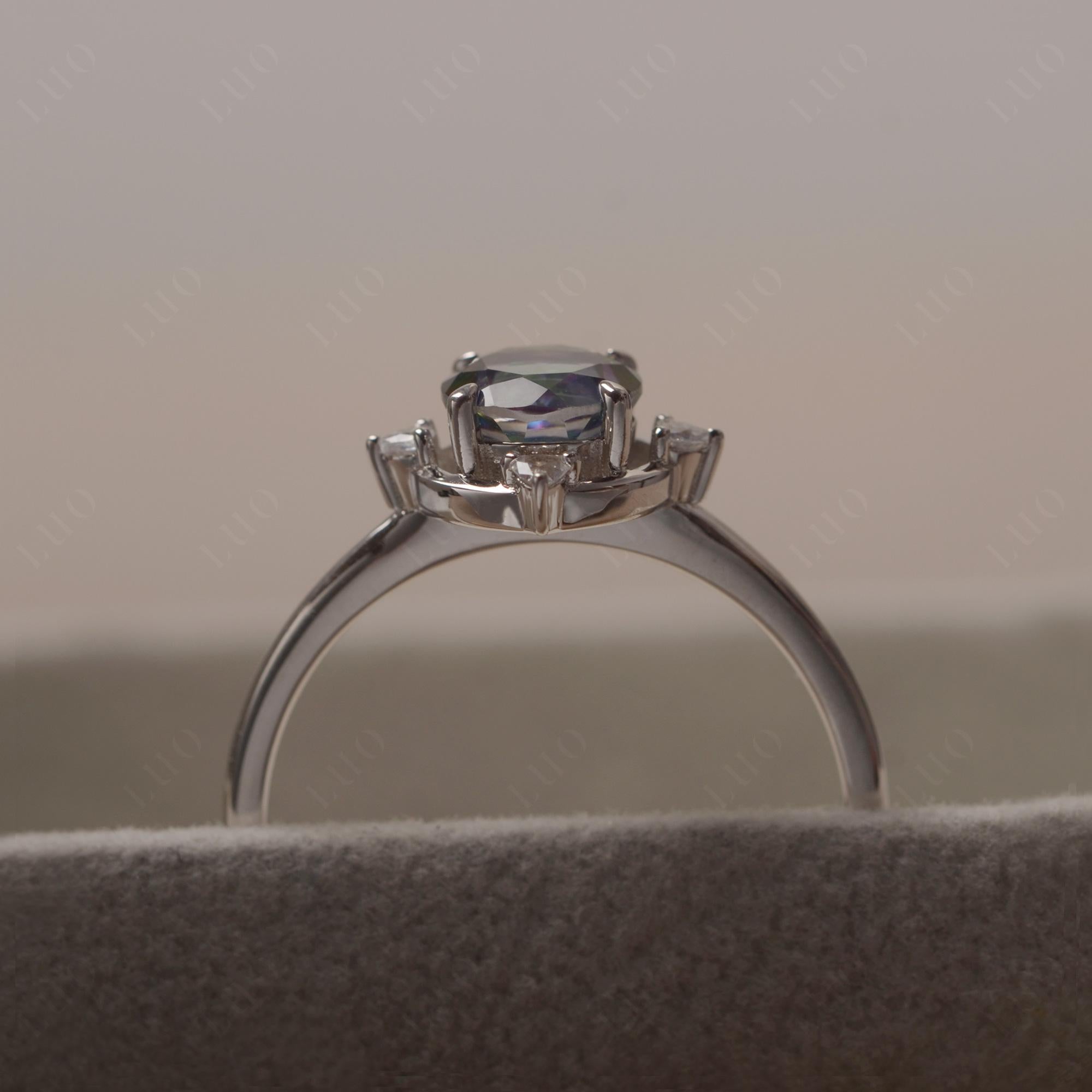 Mystic Topaz North Star Engagement Ring - LUO Jewelry