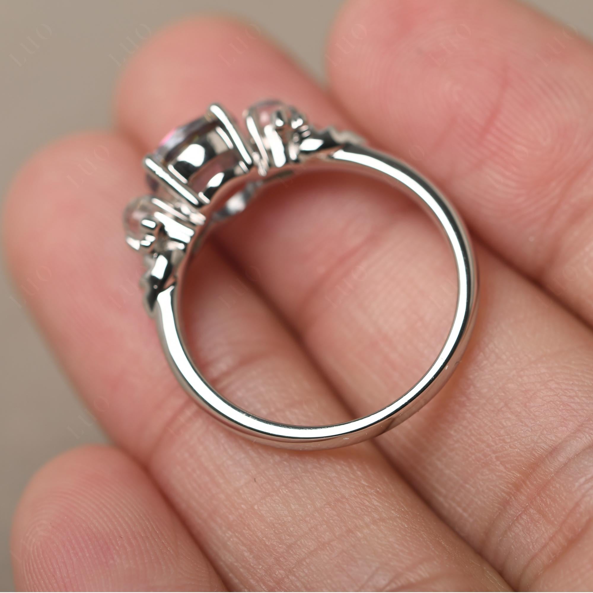 Moonstone and Mystic Topaz Bee Ring - LUO Jewelry
